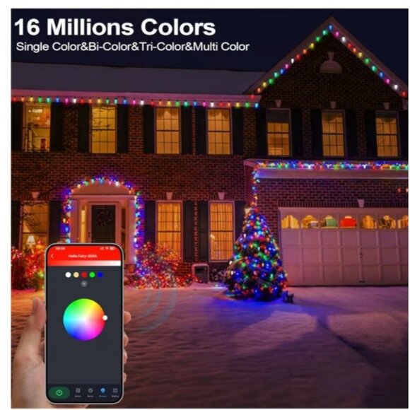 Smart C9 LED RGB String Lights by Hello Fairy - Color Changing Music Sync App - Picture 3 of 16
